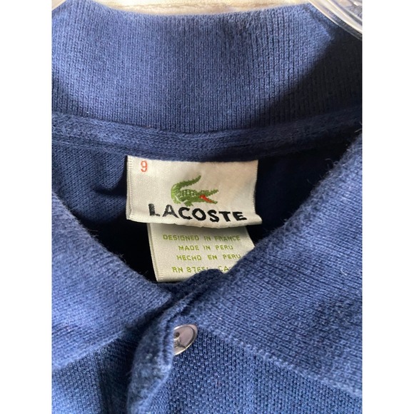 Lacoste Men's Navy Blue Sz 4X (9) Short Sleeve Classic Fit Polo Shirt - Picture 8 of 9